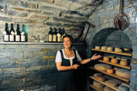 Im Käsekeller des Bellevue in Cogne